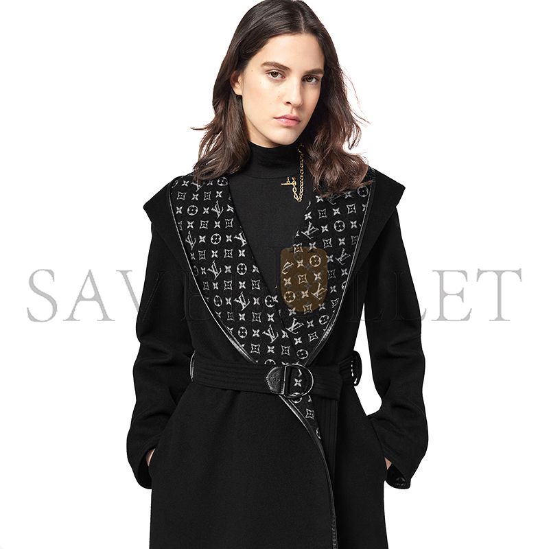 LOUIS VUITTON HOODED WRAP COAT 1A4PEA